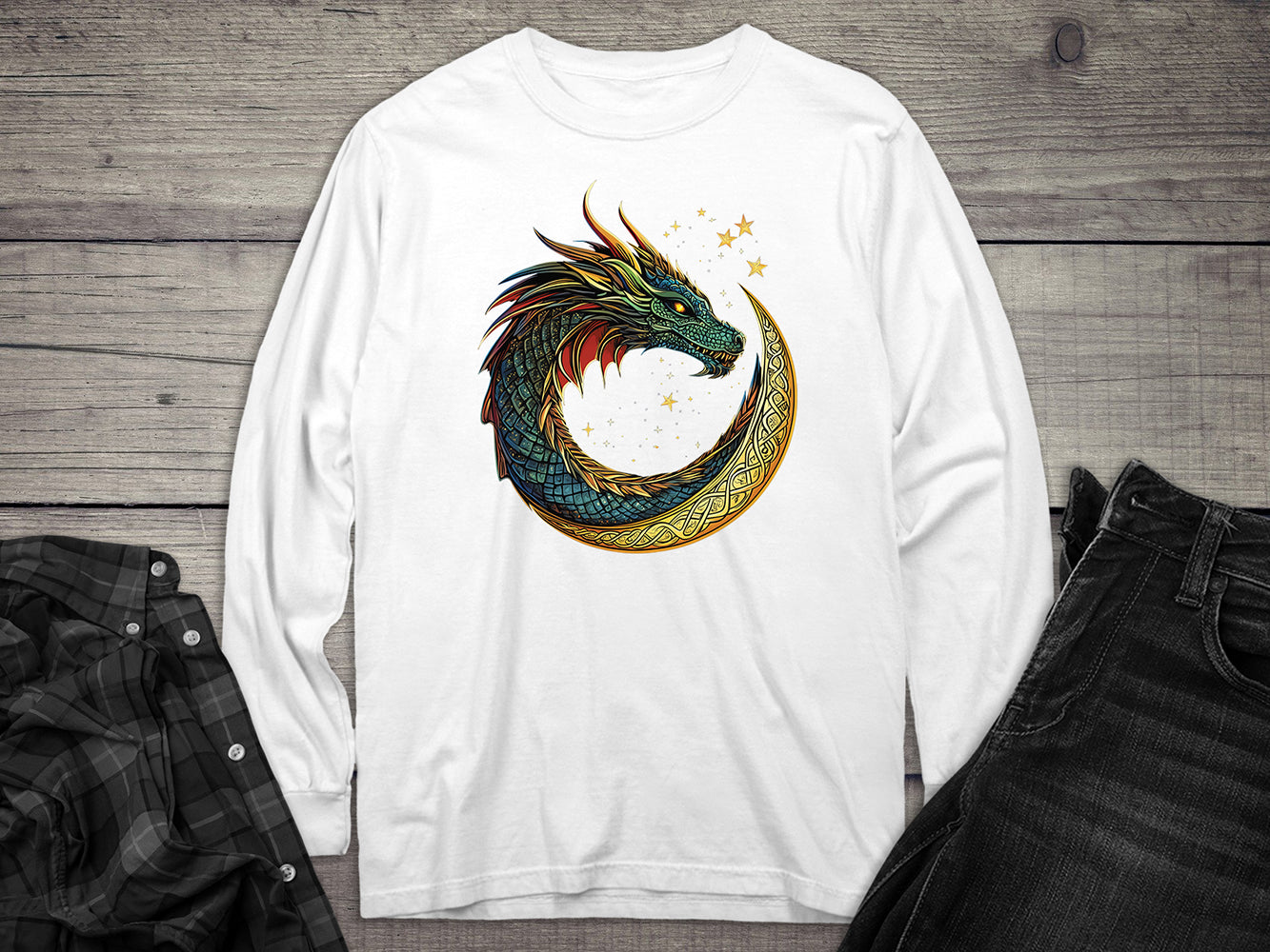 Celtic Dragon Long Sleeve Tee