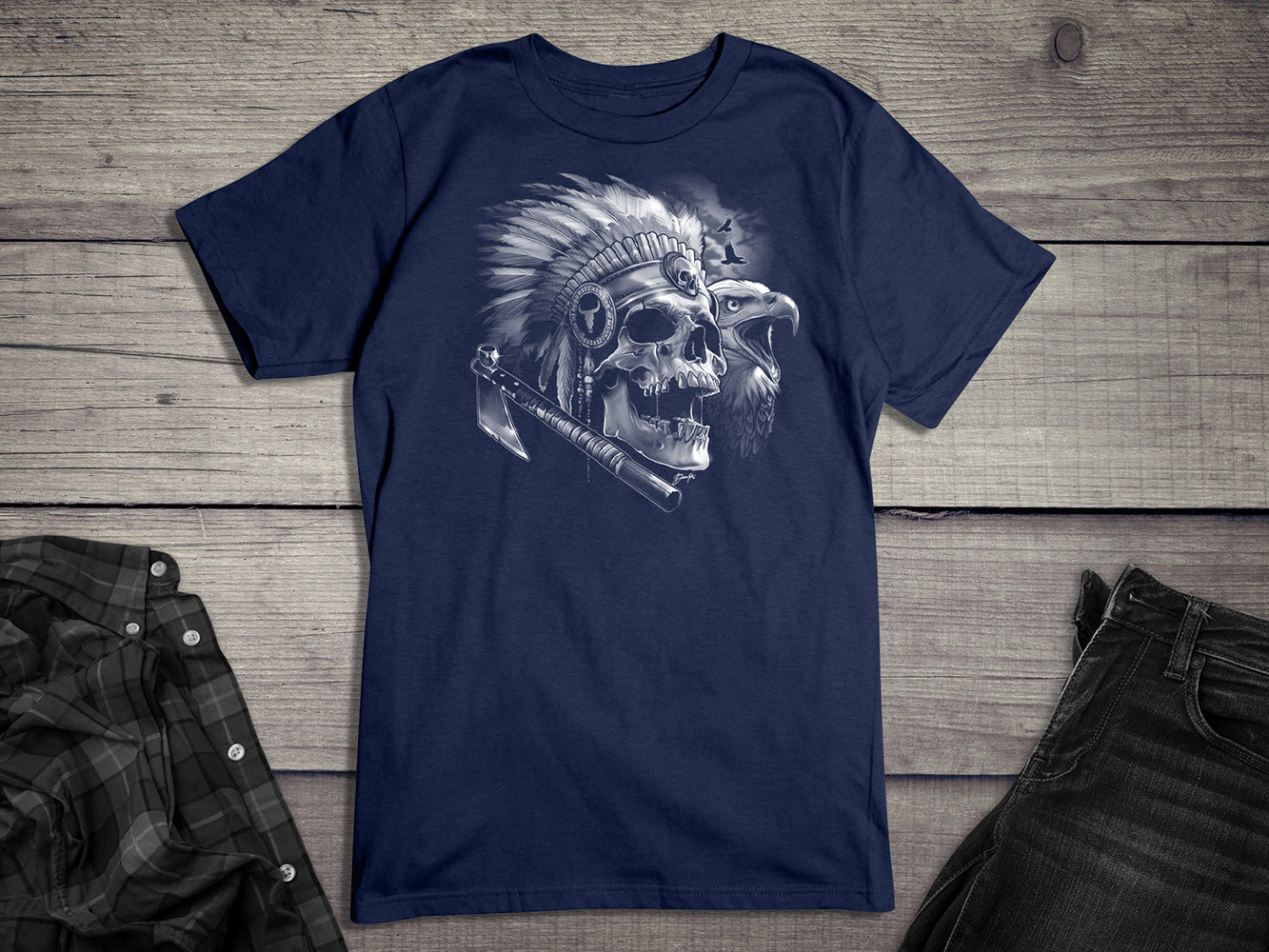 Chief Skull Eagle T-Shirt