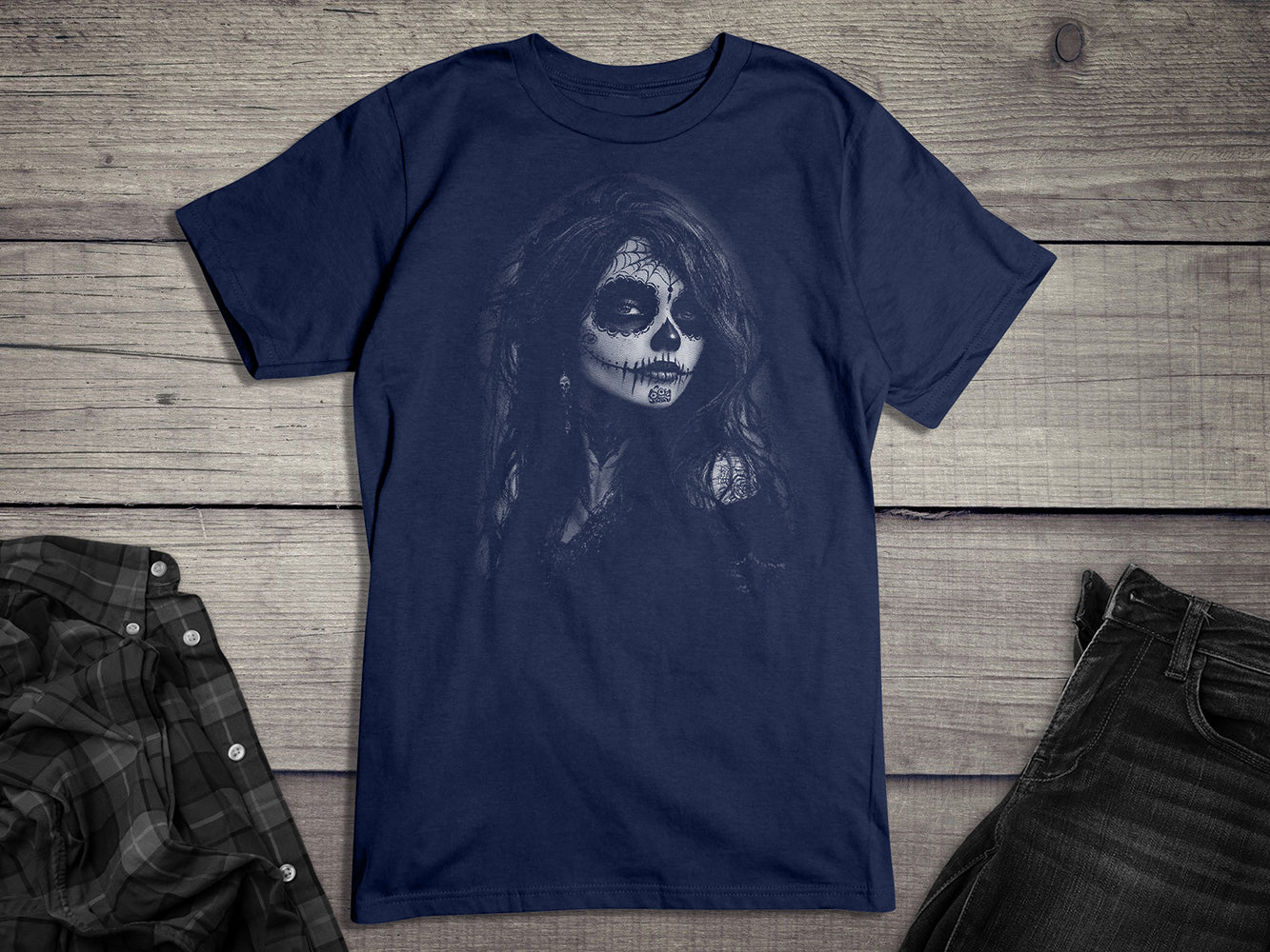 Web Sugar Skull T-Shirt
