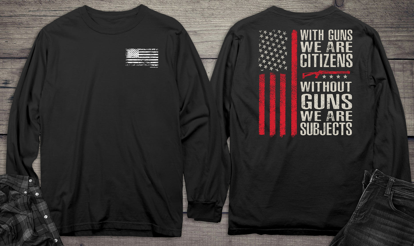Guns Citizens With Crest Long Sleeve Tee