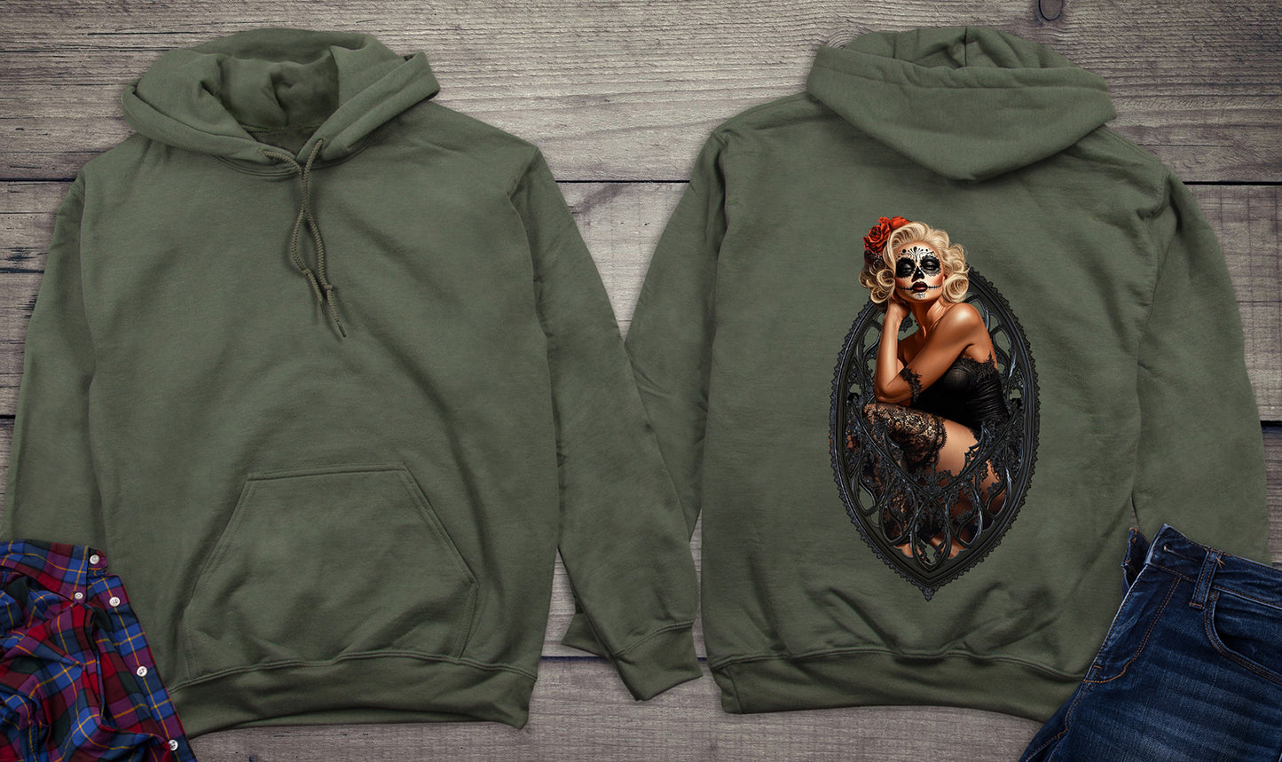 Gothic Sugar Skull Pinup Hoodie