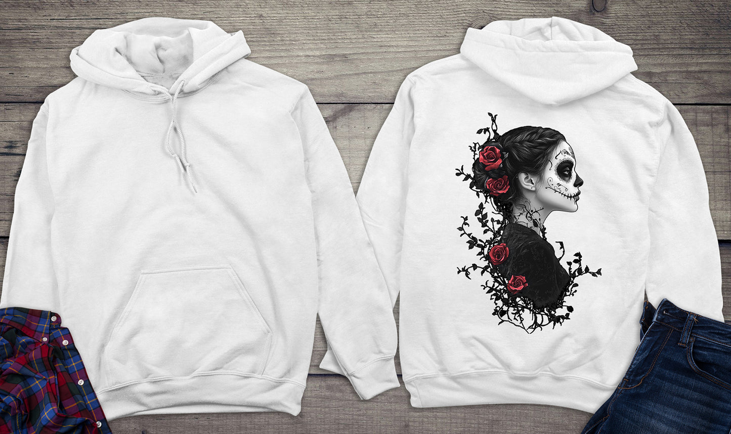 Gothic Sugar Skull Roses Hoodie