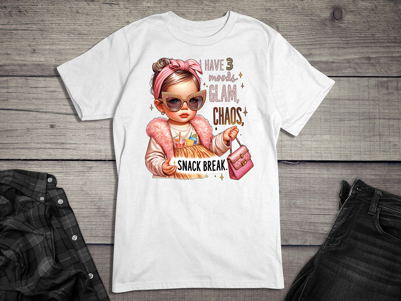Glam, Chaos, Snack Break T-Shirt
