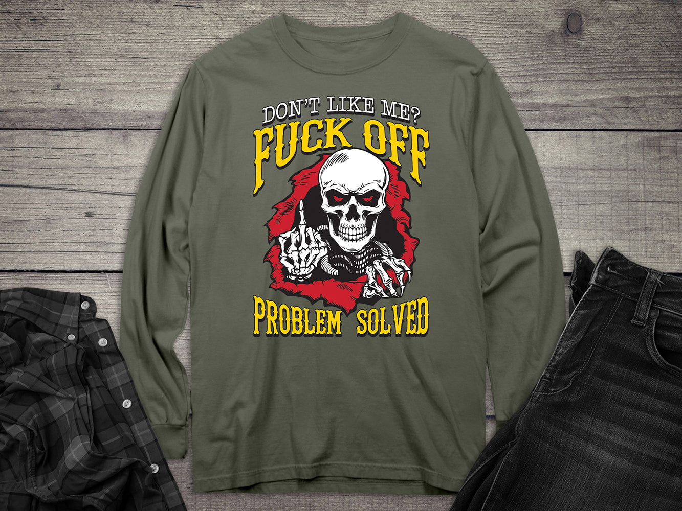 Fuck Off Long Sleeve Tee