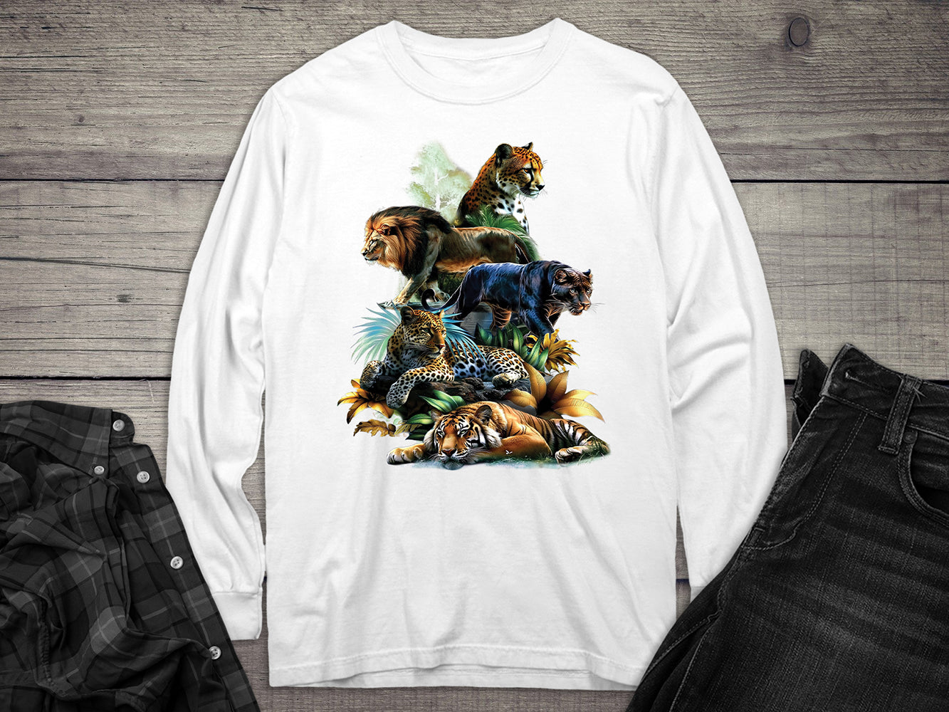 Cats Collage Long Sleeve Tee