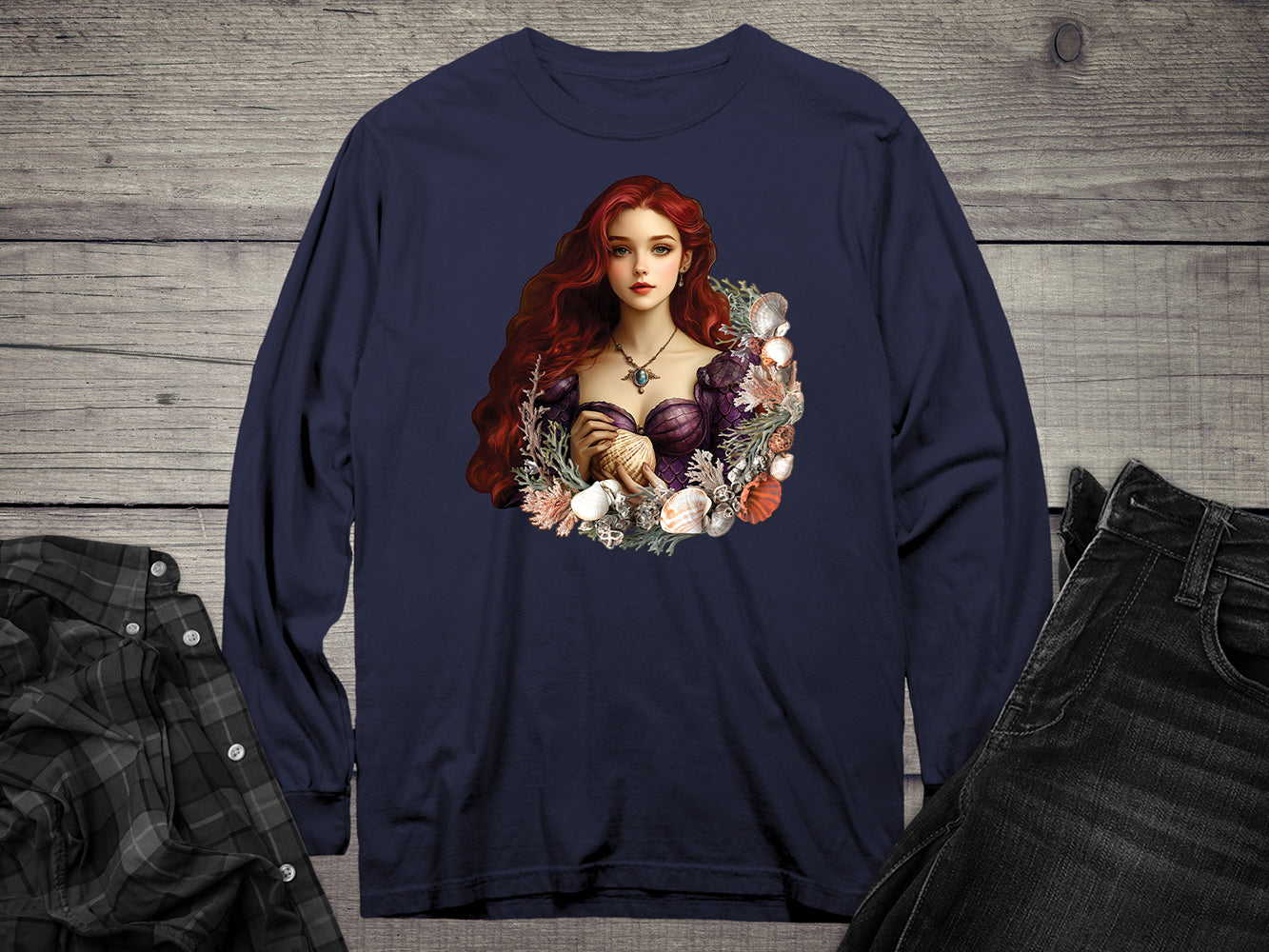 Storybook Mermaid Long Sleeve Tee