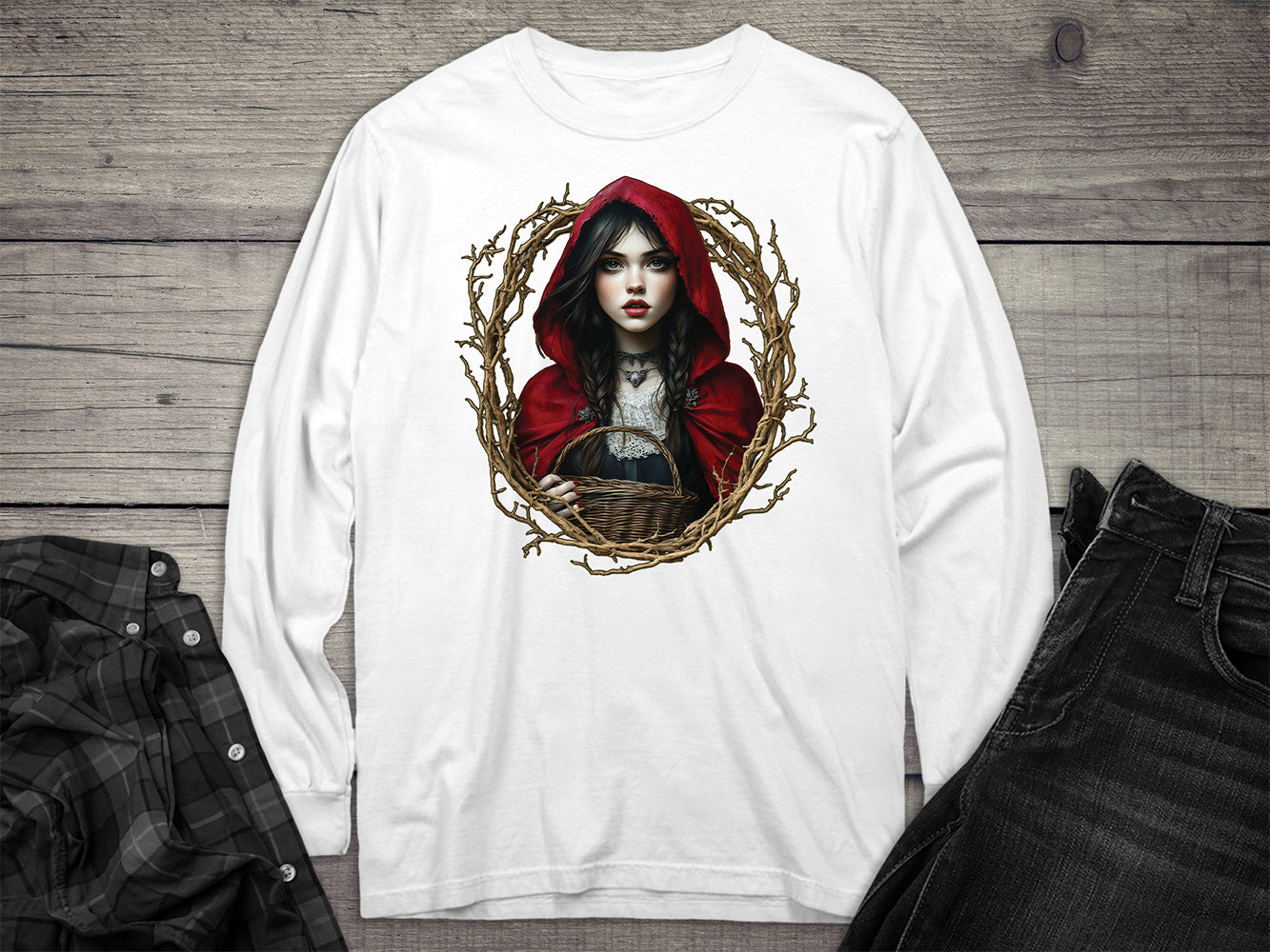 Storybook Red Long Sleeve Tee