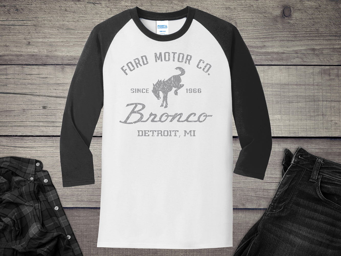 Ford Motor Co Bronco Baseball Tee