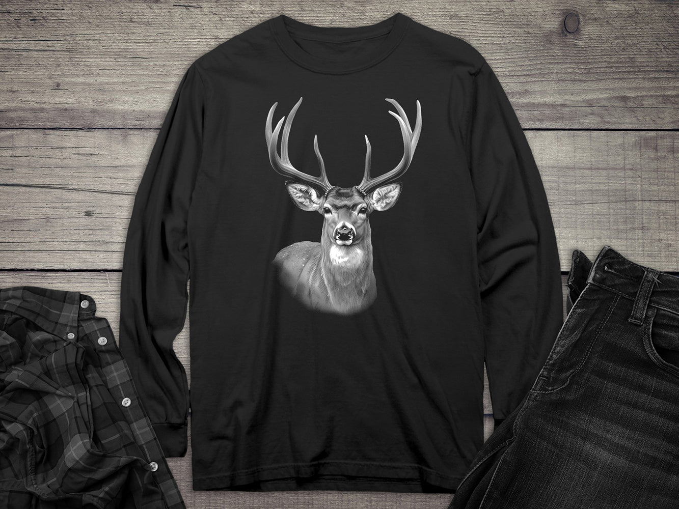 Deer Portrait Long Sleeve Tee