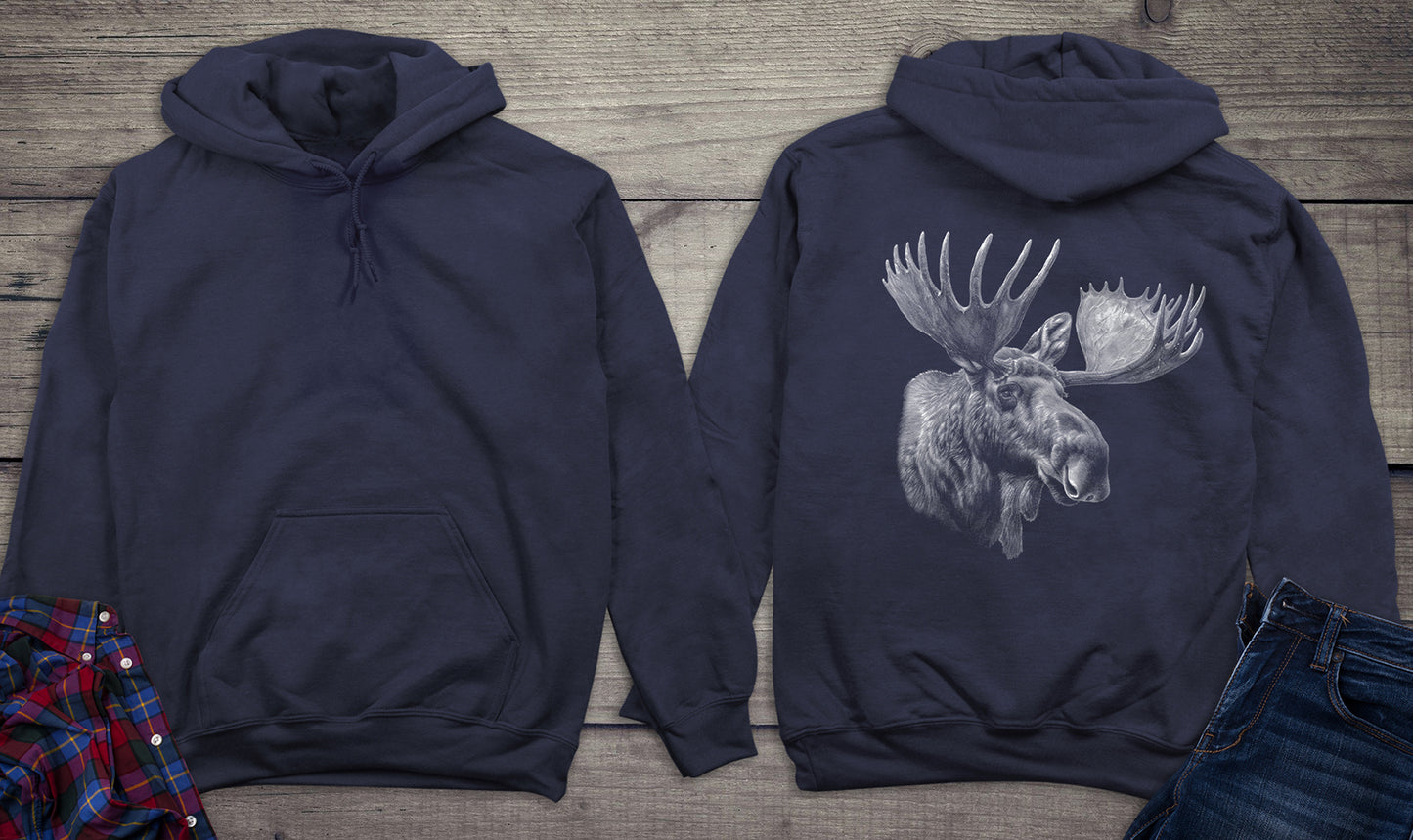 Moose Portrait Hoodie