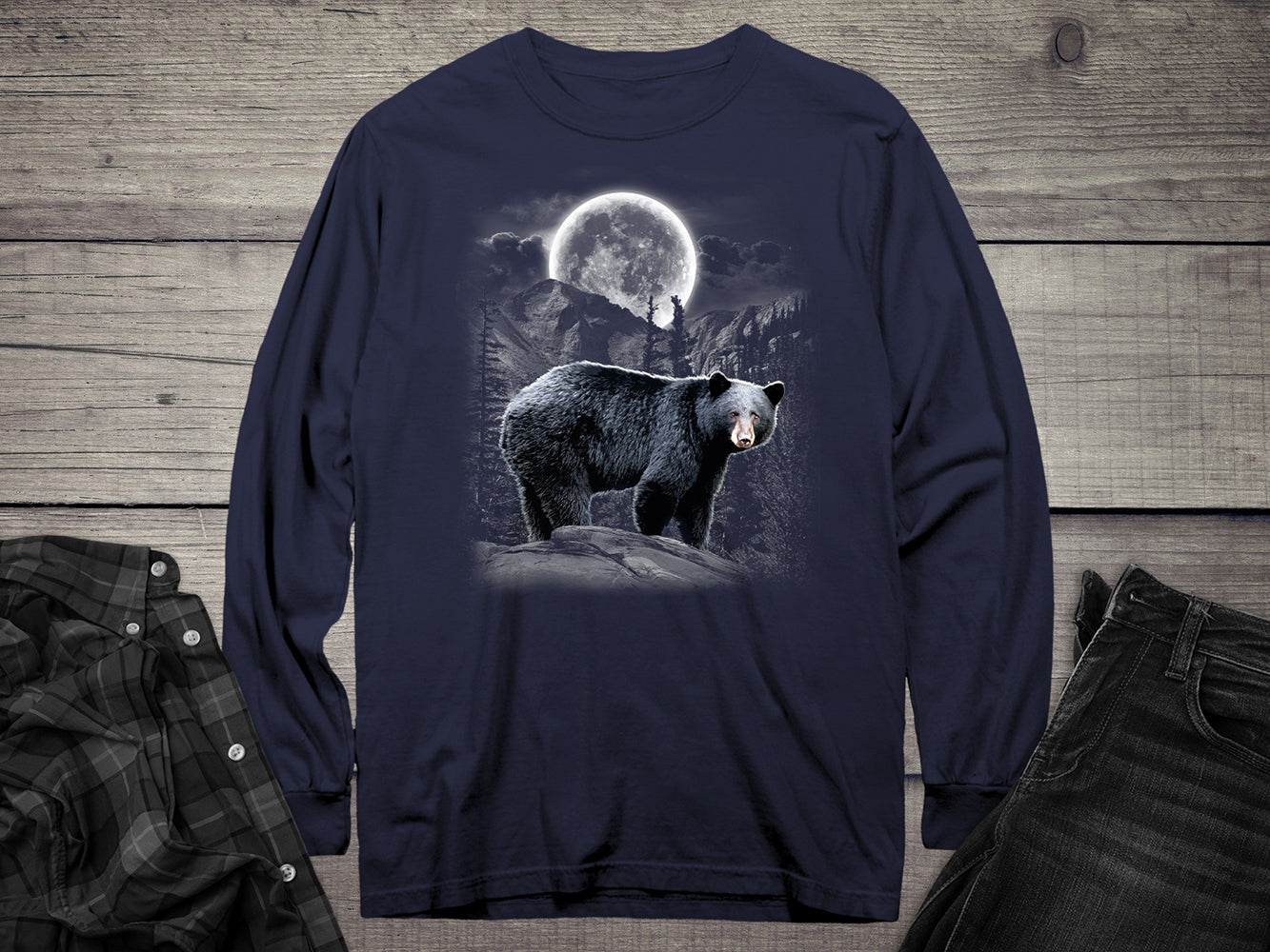 Black Bear Wilderness Long Sleeve Tee