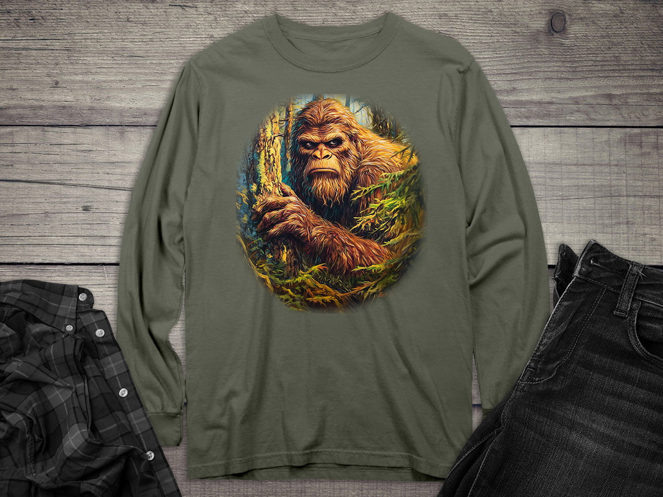 Bigfoot Trees Long Sleeve Tee