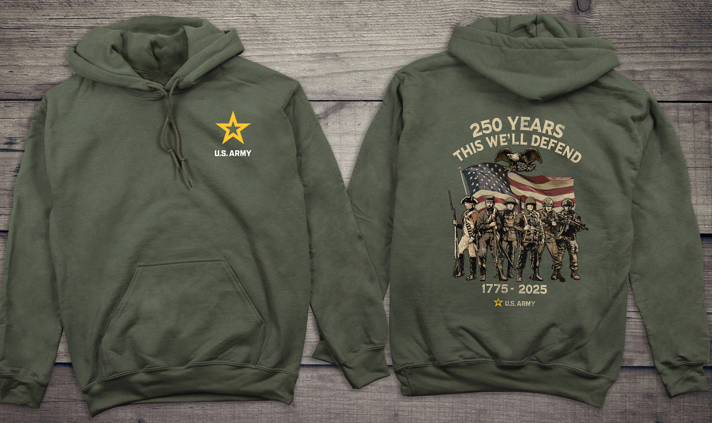 Army This We’ll Defend With Crest Hoodie