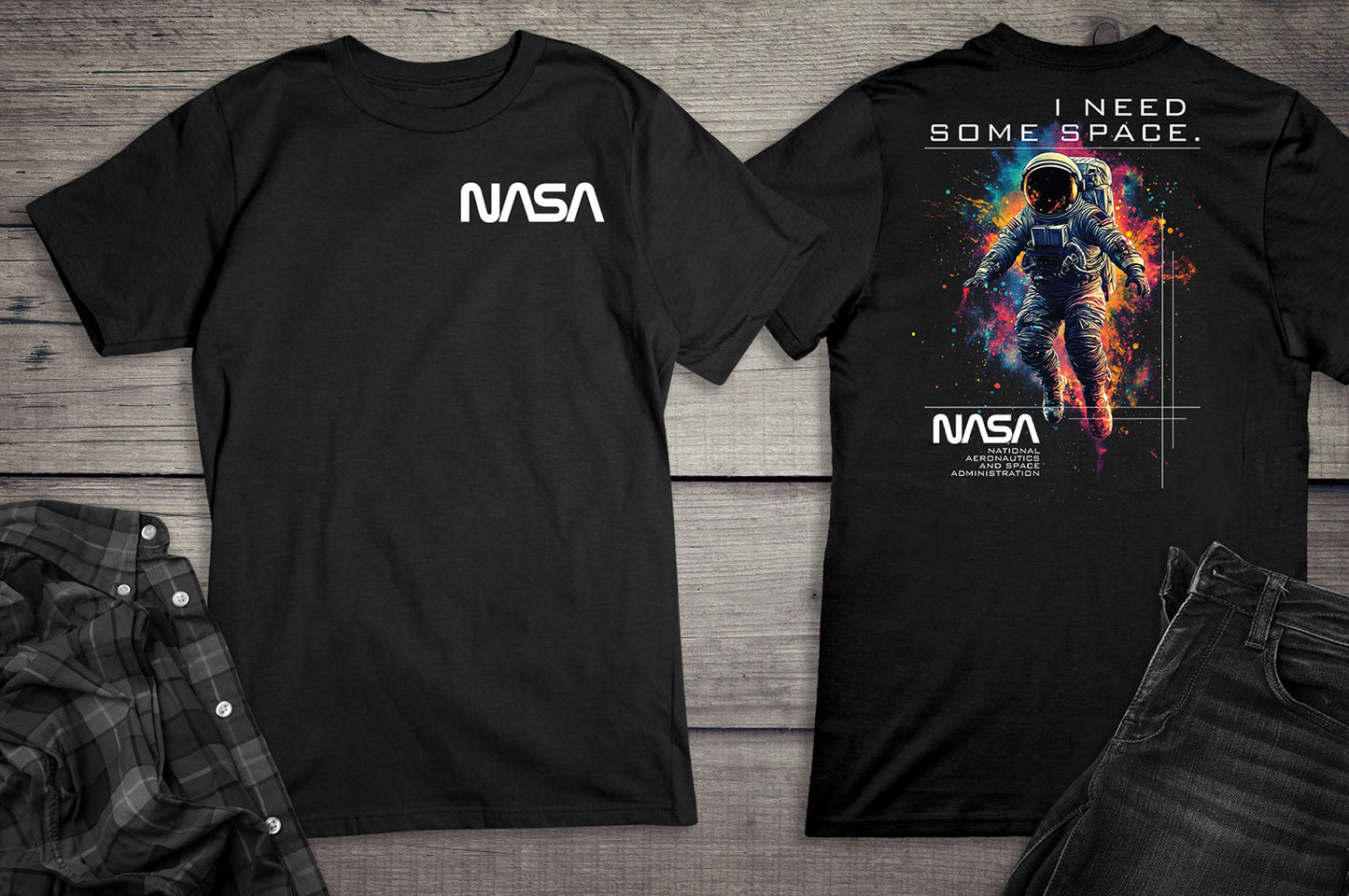 NASA I Need Some Space With Crest T-Shirt