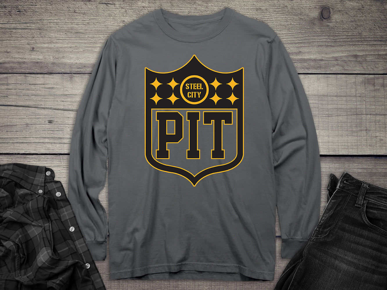 Pittsburgh Shield Long Sleeve Tee