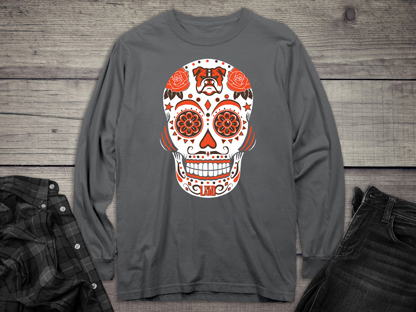 Cleveland Sugar Skull Long Sleeve Tee
