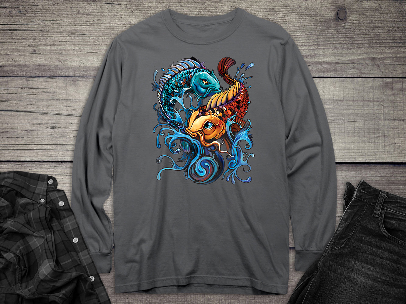 Yin Yang Koi Long Sleeve Tee