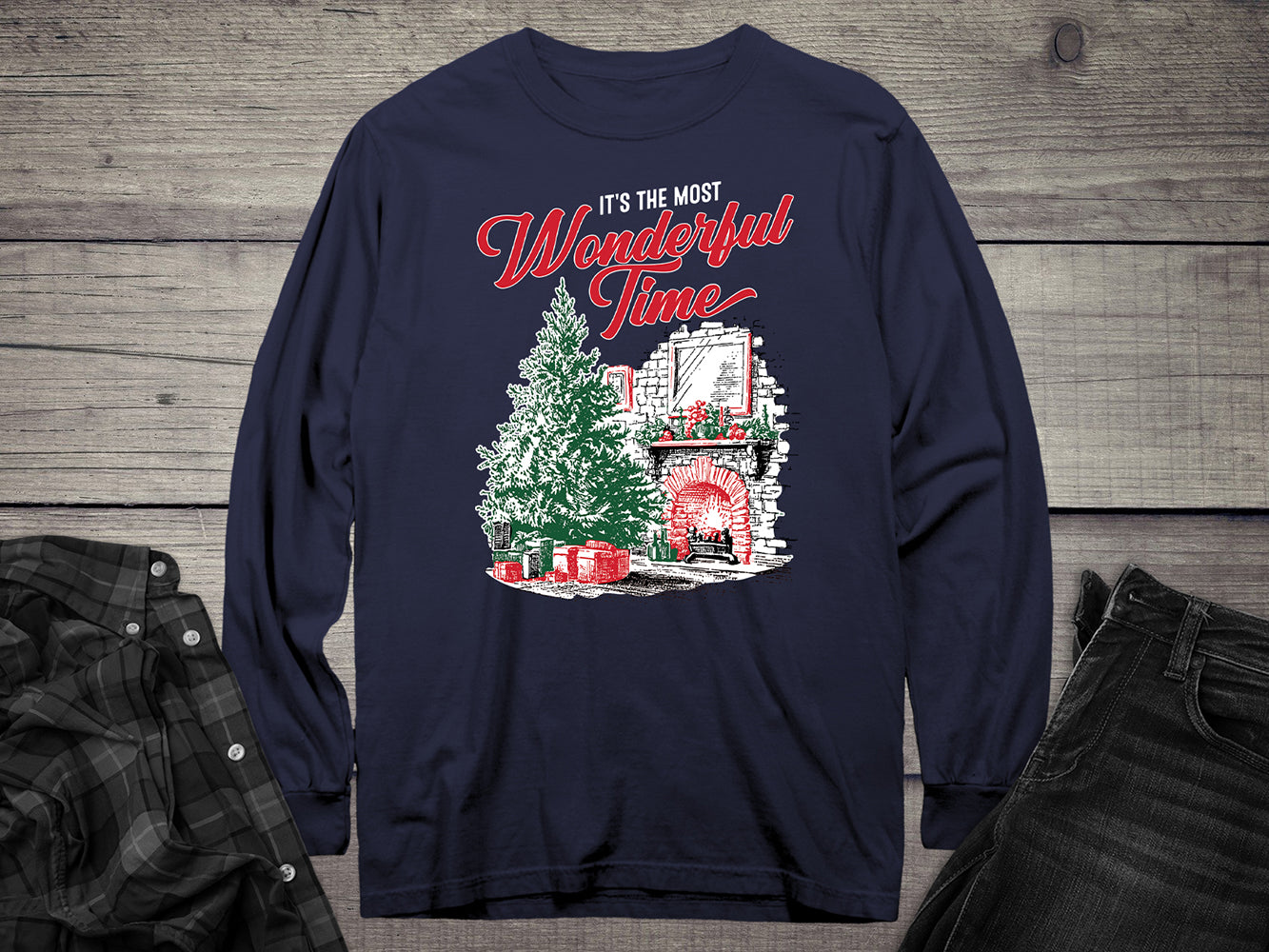 Most Wonderful Time Tree Long Sleeve Tee