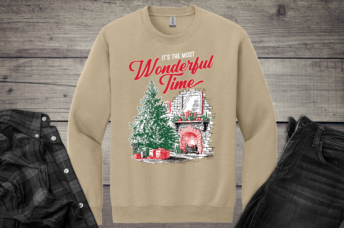Most Wonderful Time Tree Crewneck Sweatshirt