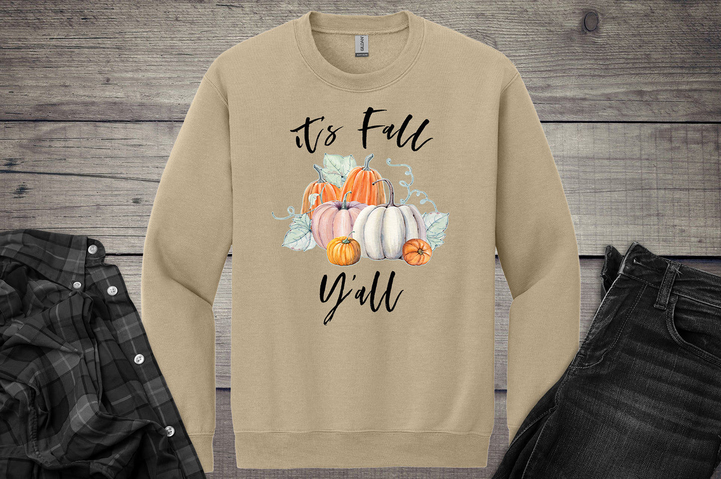It's Fall Y'all Pumpkins Crewneck Sweatshirt