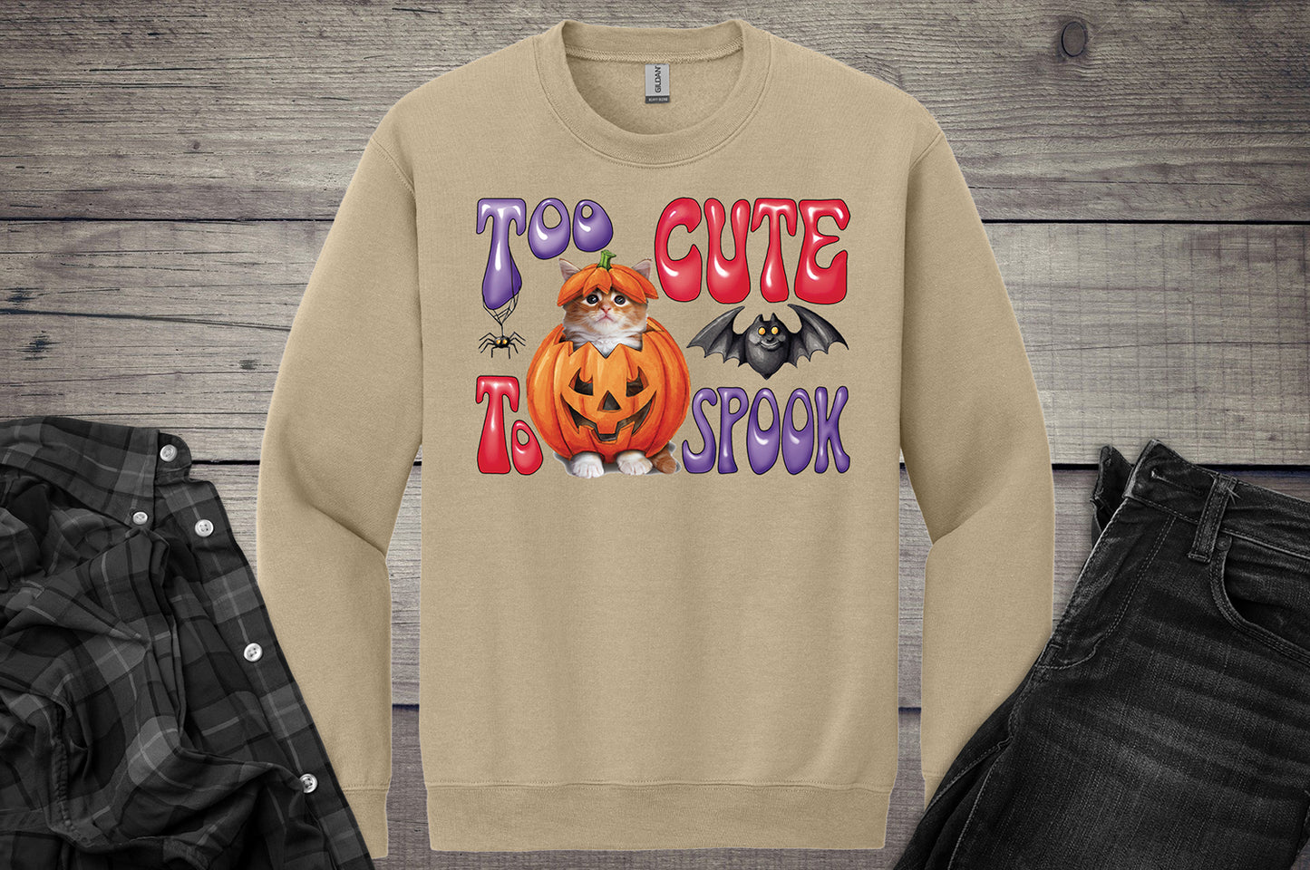 Too Cute To Spook Crewneck Sweatshirt