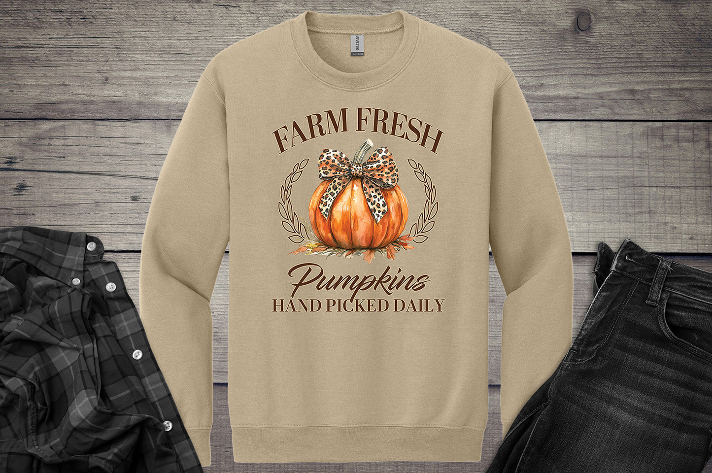 Farm Fresh Pumpkins Crewneck Sweatshirt