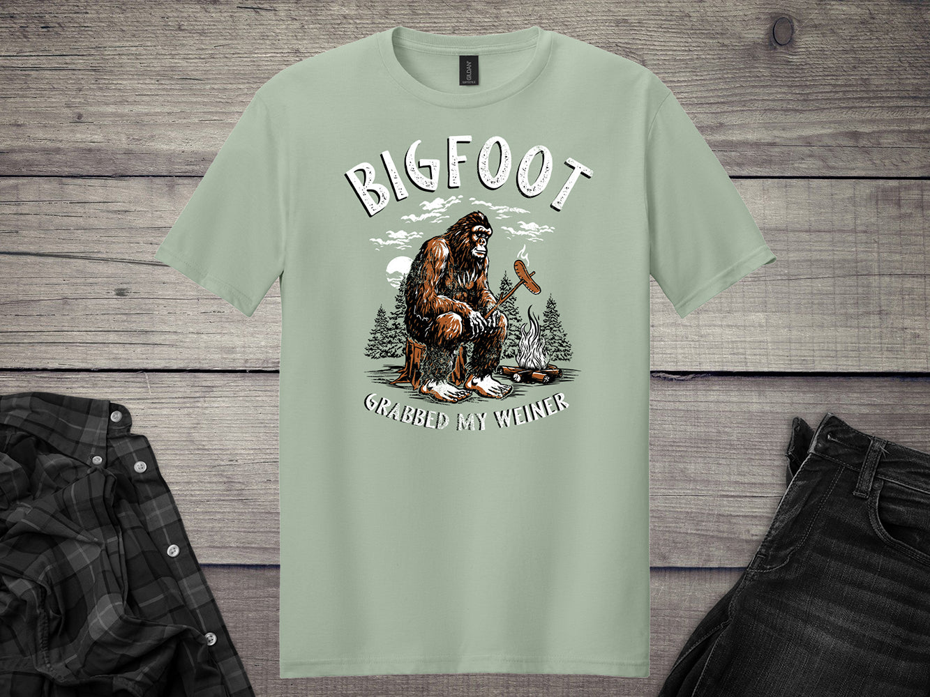 Bigfoot Grabbed My Weiner T-Shirt