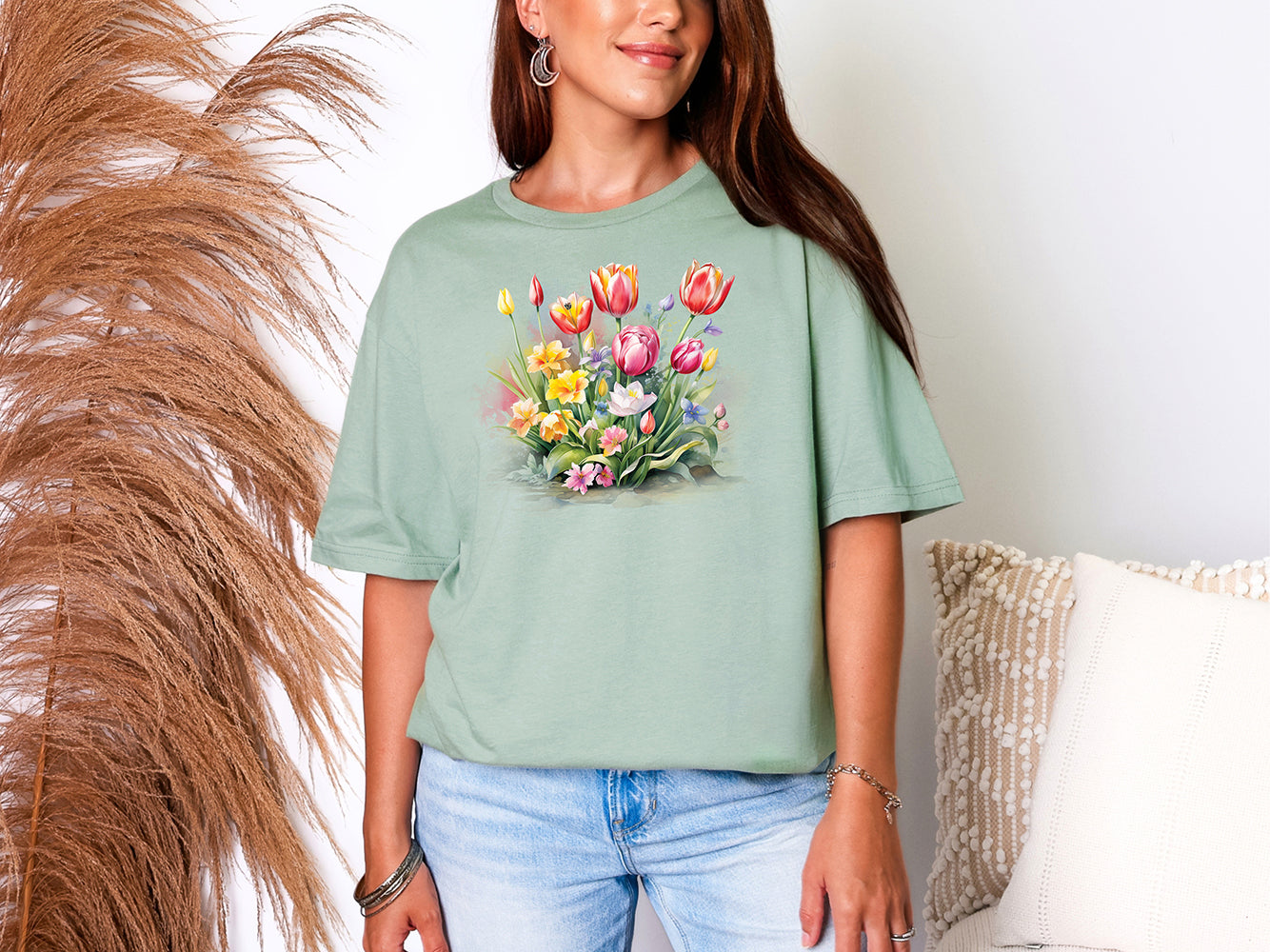 Tulips Watercolor T-Shirt