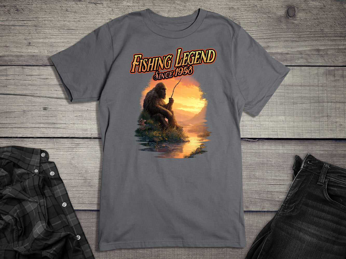 Bigfoot Fishing Legend T-Shirt
