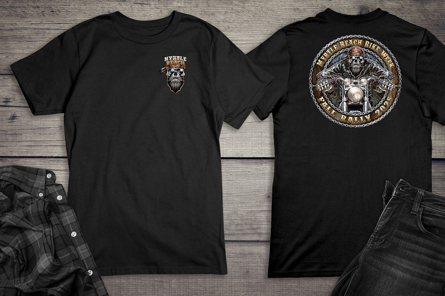 Myrtle Beach Skull Biker T-Shirt