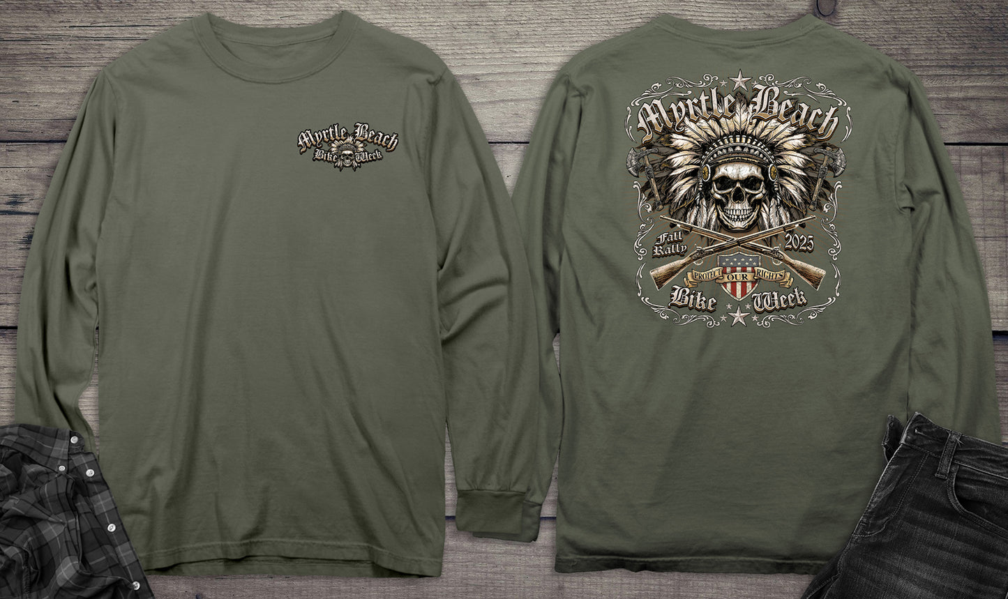 Myrtle Beach Chief Skull Long Sleeve Tee