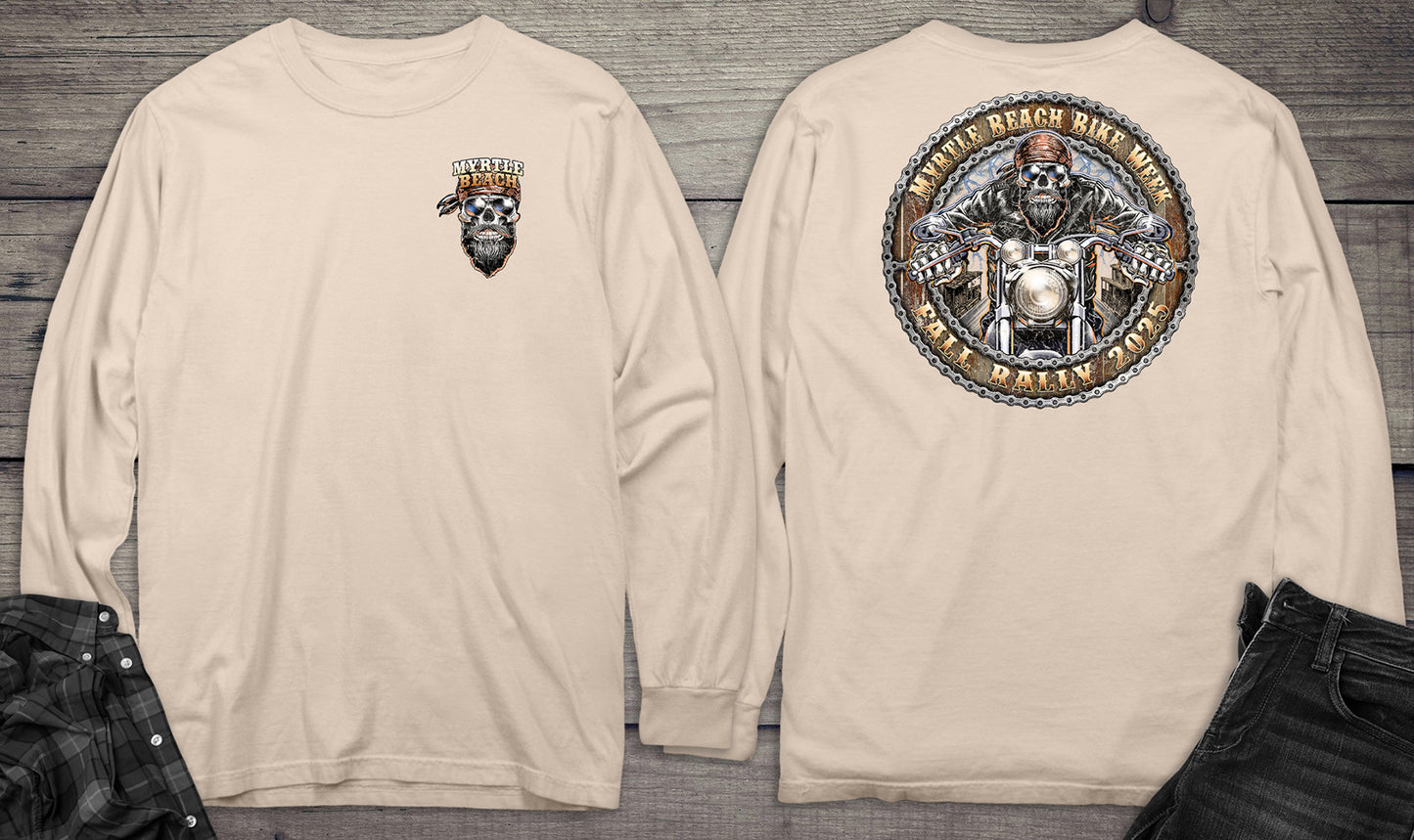 Myrtle Beach Skull Biker Long Sleeve Tee