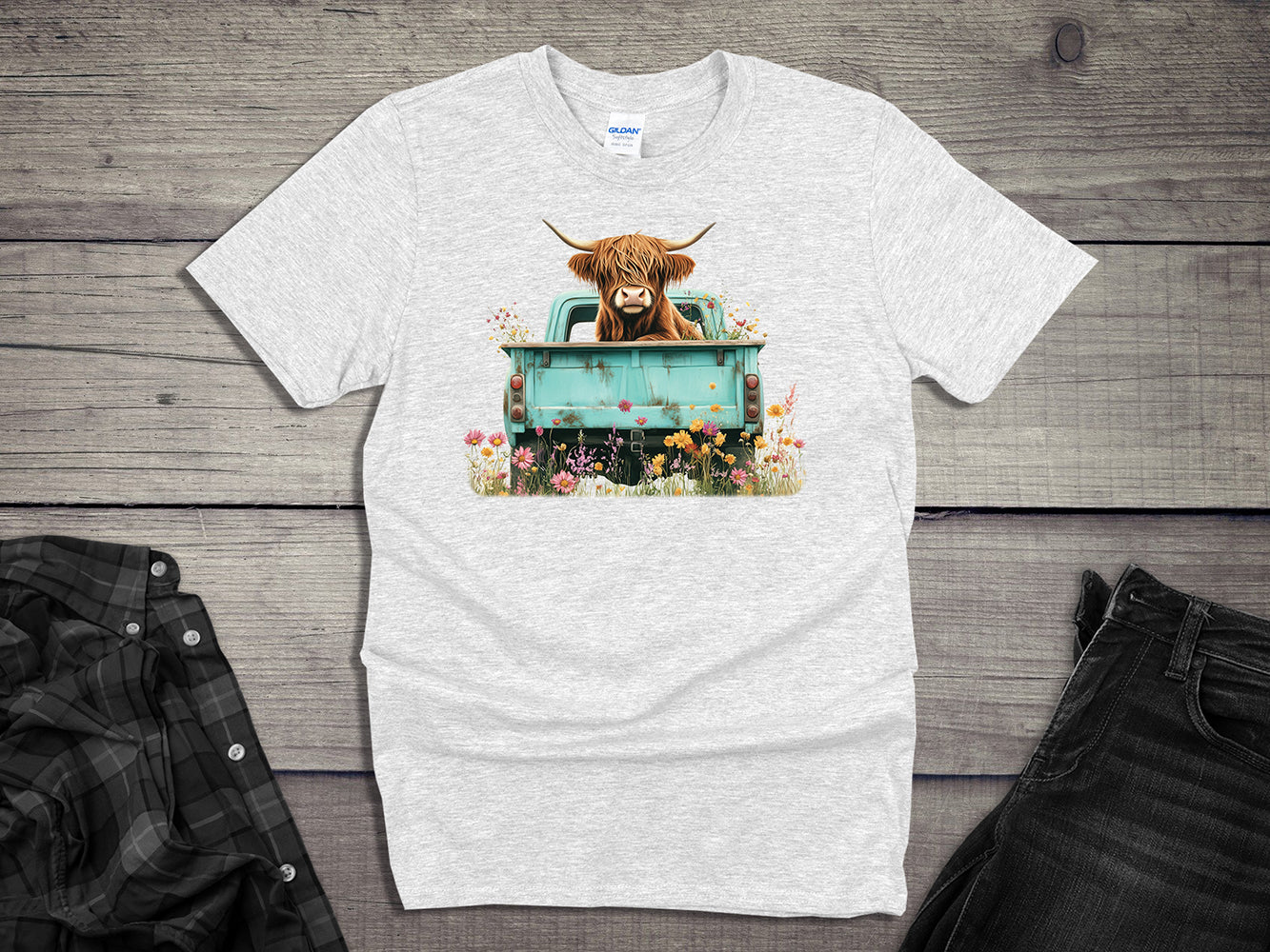 Highland Cow Truck T-Shirt