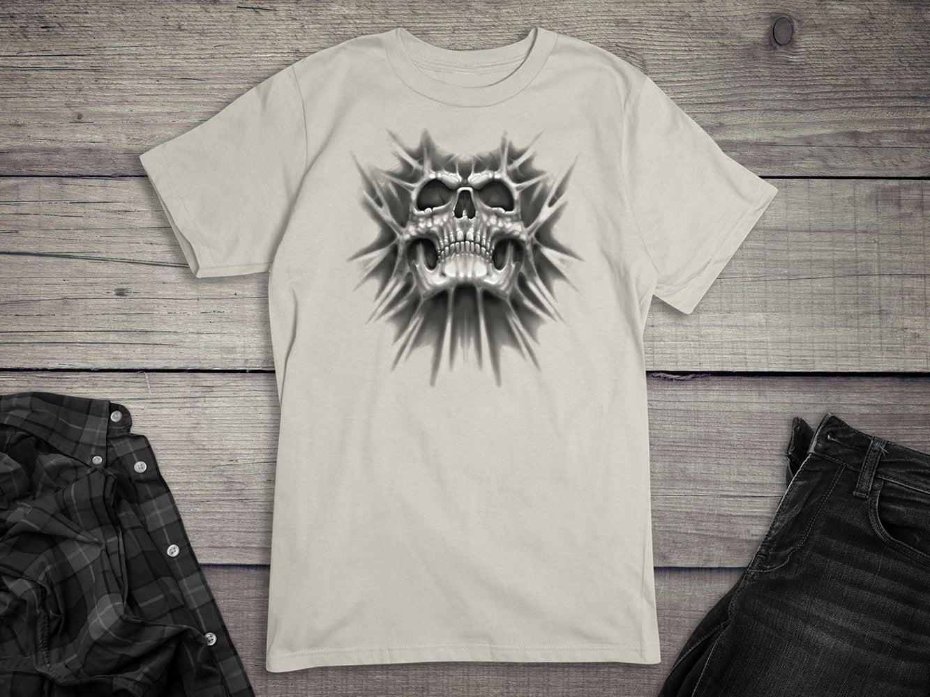 Gray Skull Roots T-Shirt