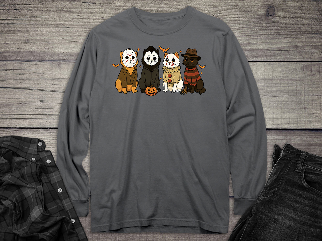 Horror Cats Long Sleeve Tee