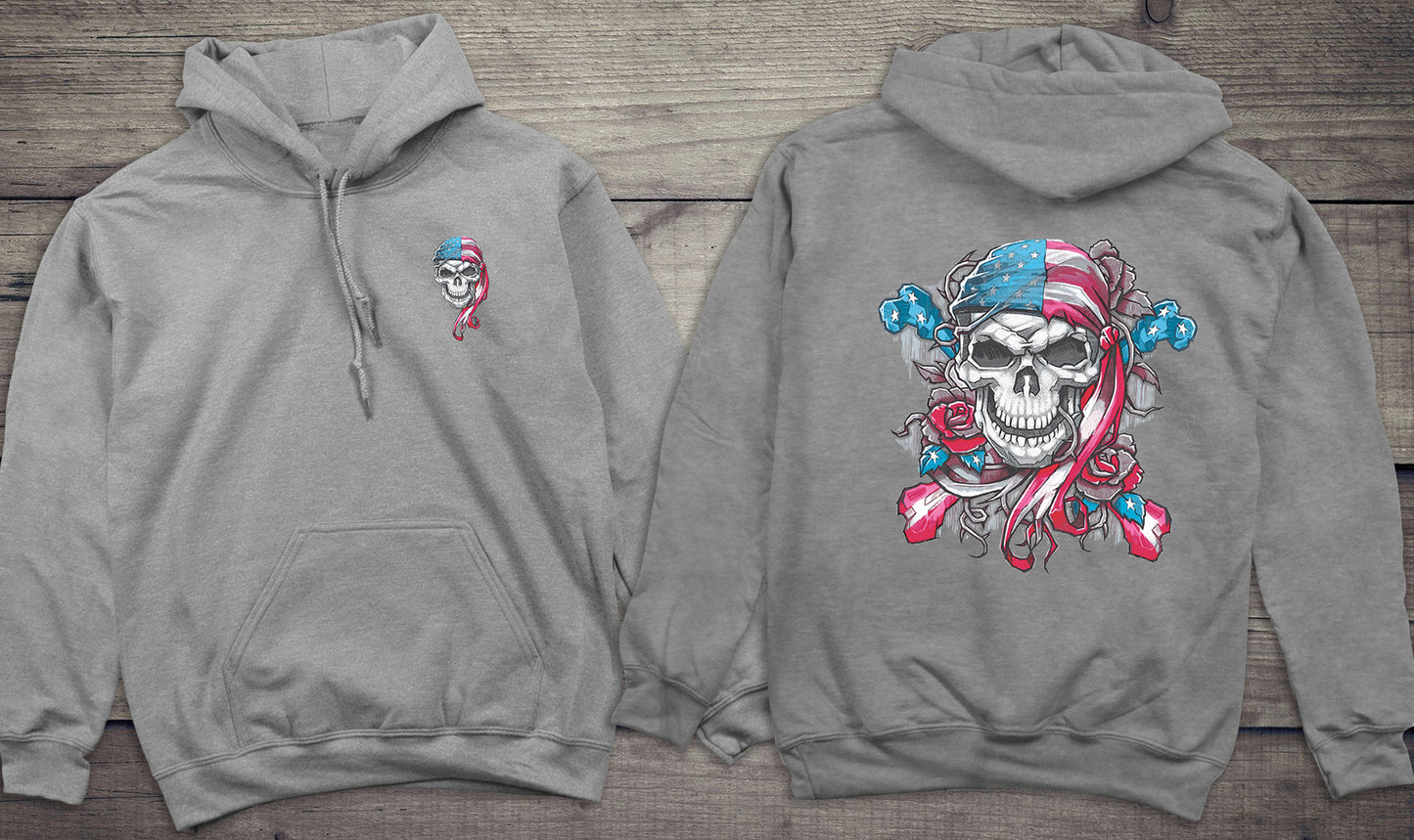 American Skull Bandana Hoodie