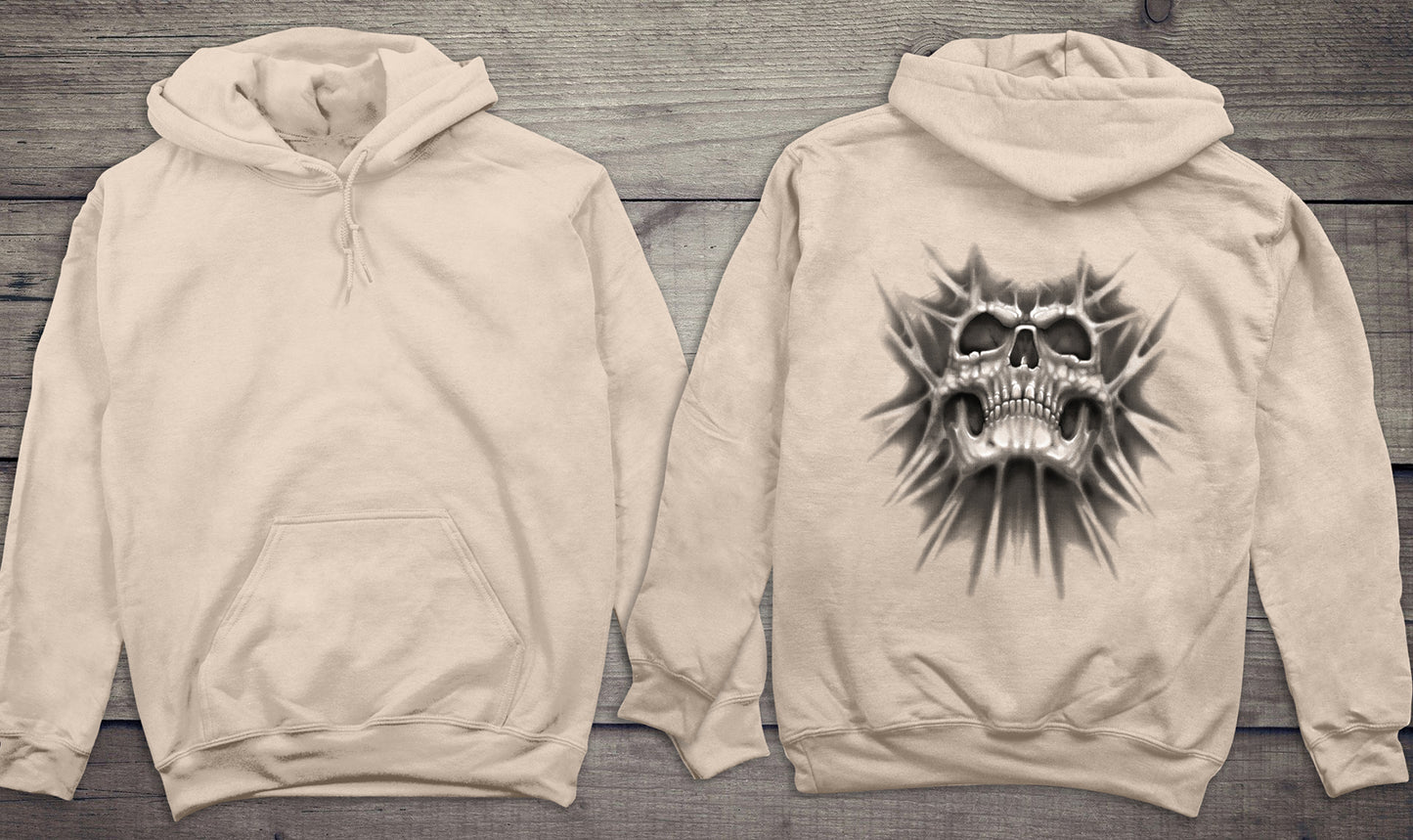 Gray Skull Roots Hoodie
