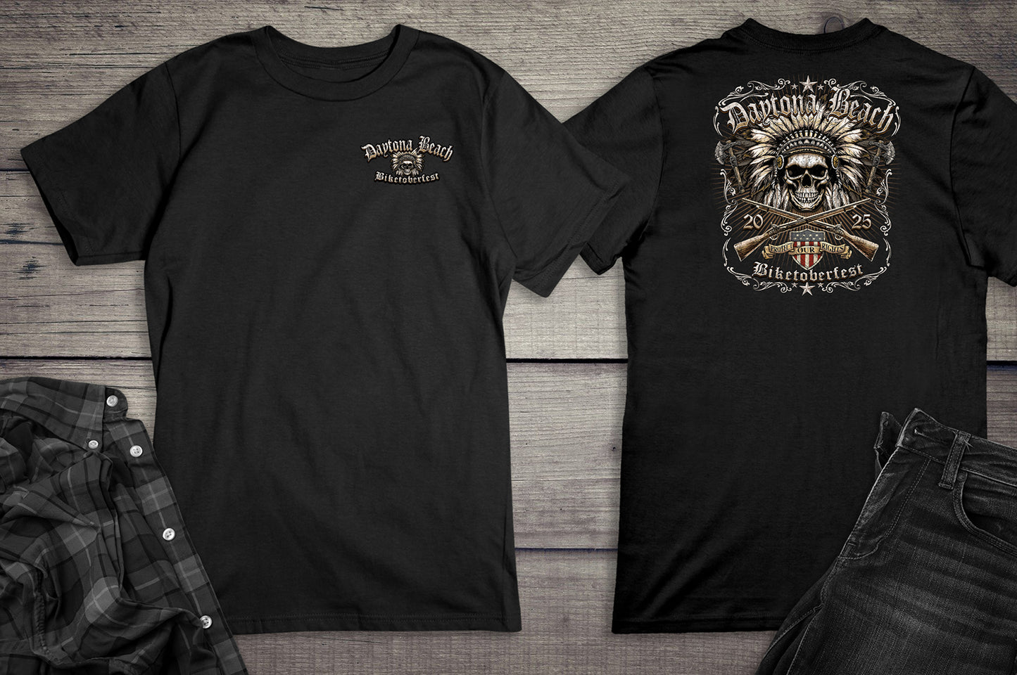Daytona Beach Chief Skull T-Shirt