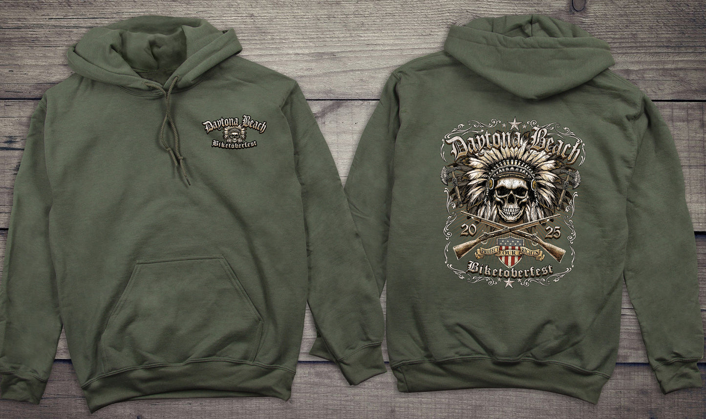 Daytona Beach Chief Skull Hoodie