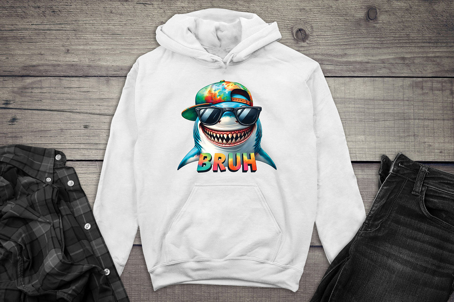 Bruh Shark Hoodie