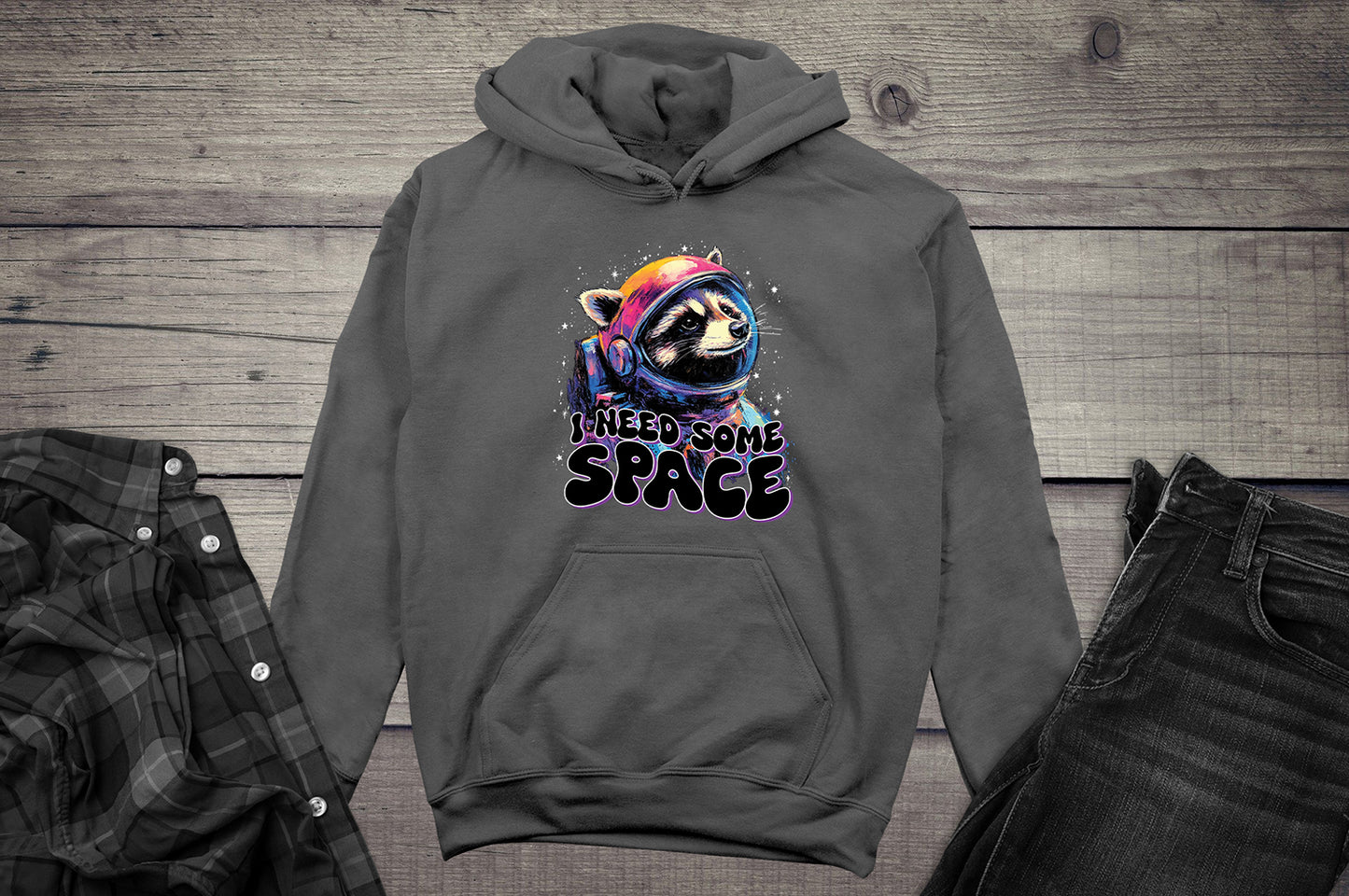 I Need Space Raccoon Hoodie