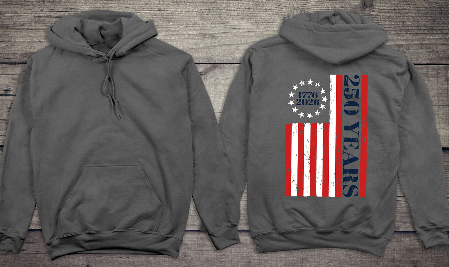 USA 250 Years Flag Hoodie