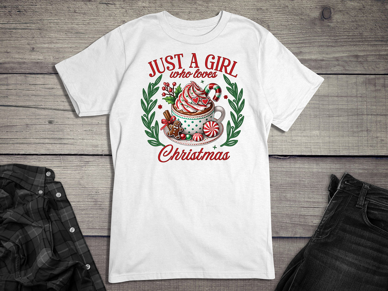 Girl Who Loves Christmas Cocoa T-Shirt