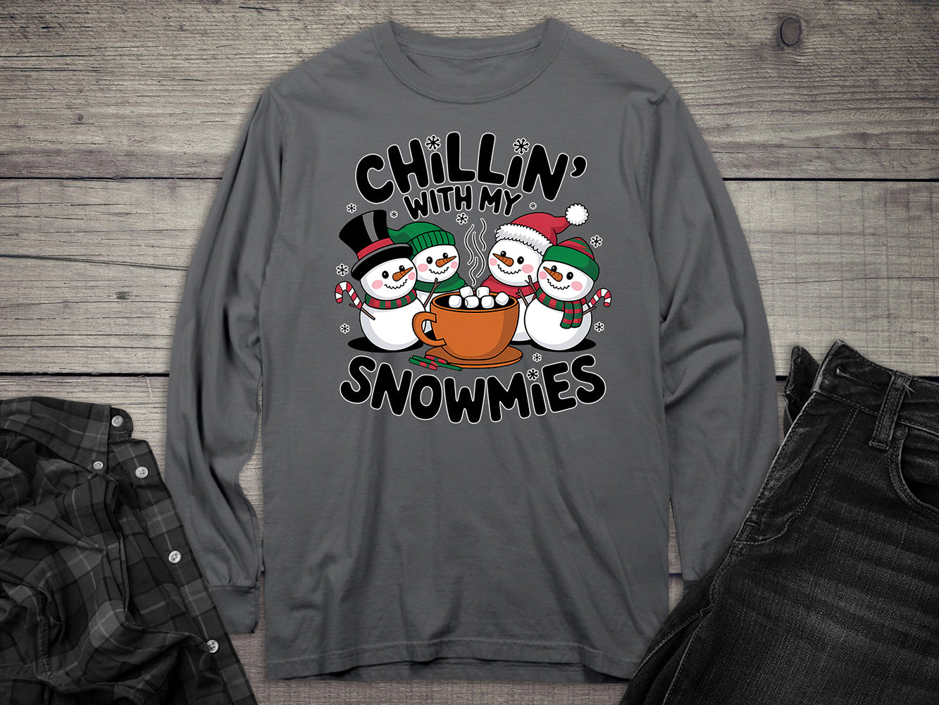Chillin’ With My Snowmies Long Sleeve Tee