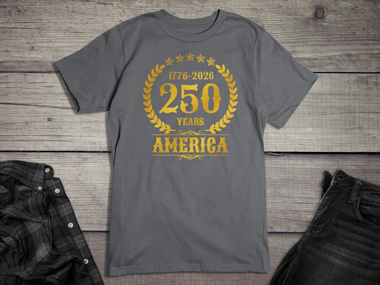 250 Years America Gold T-Shirt