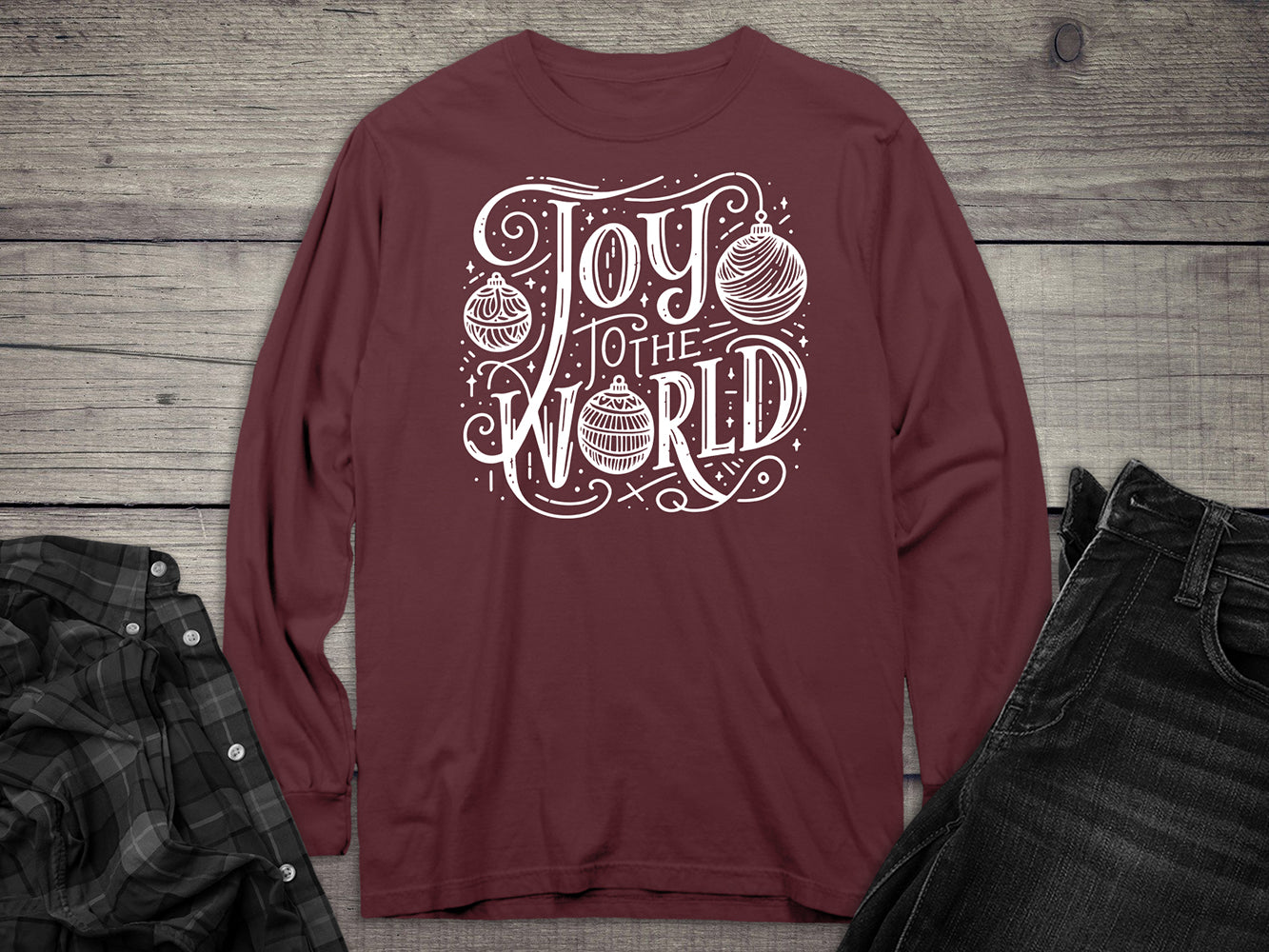 Joy To The World Ornaments Long Sleeve Tee