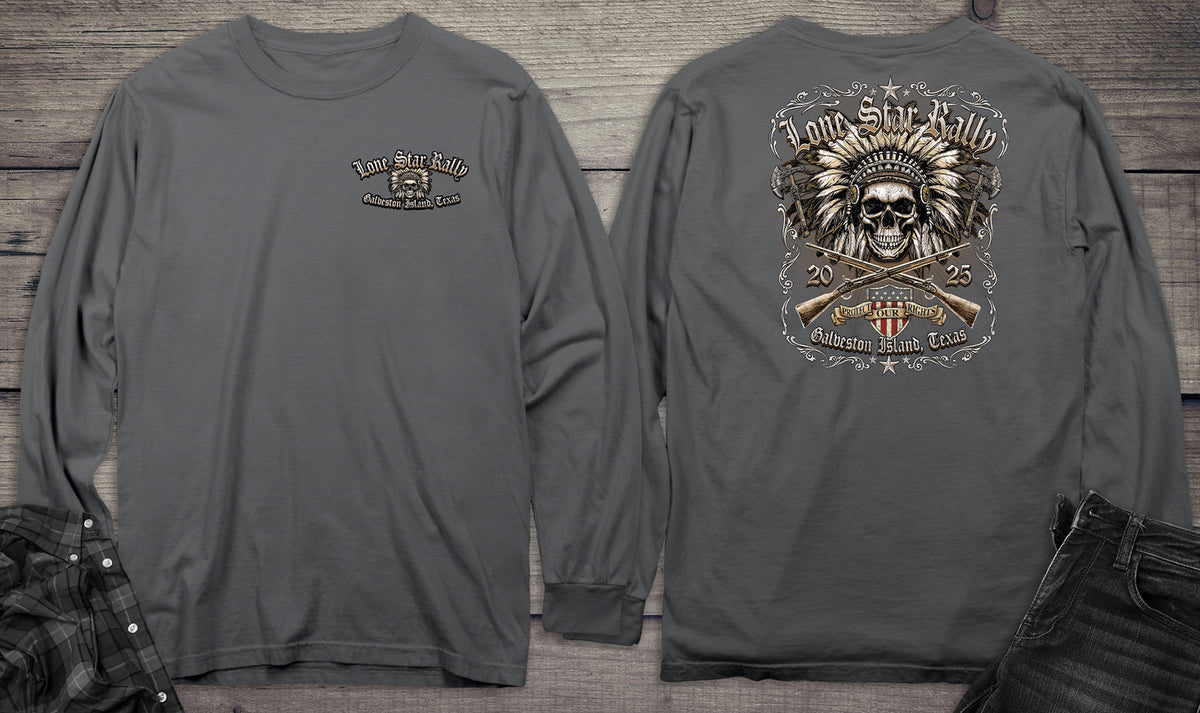 Lone Star Chief Skull Long Sleeve Tee