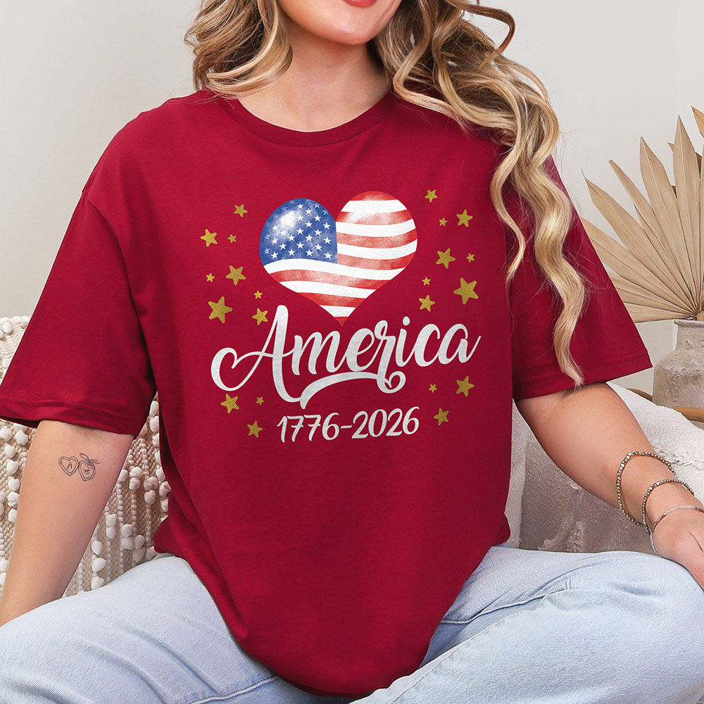 America 250 Heart Perfect Tri T-Shirt