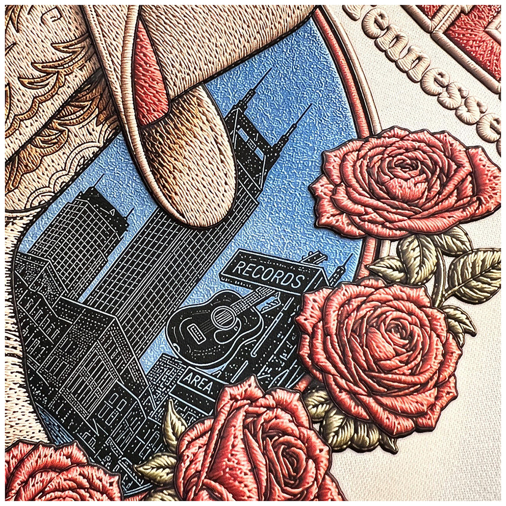 Nashville TN Faux Broidery Sweatshirt