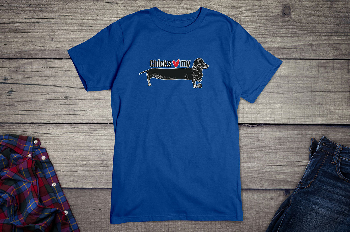 Todd Goldman Art Chicks Love My Wiener Dog T-Shirt